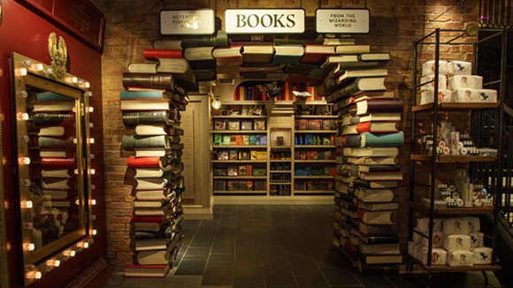 A look at the book store area of the <a href='http://www.movierental.com/link/potter'>Harry Potter</a> New York store - IMAGE VIA WIZARDING WORLD DIGITAL