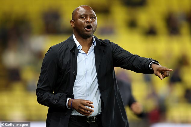 Patrick Vieira is still looking for his first victory as Crystal Palace boss, against Tottenham