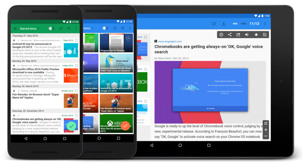 gReader's Android app.