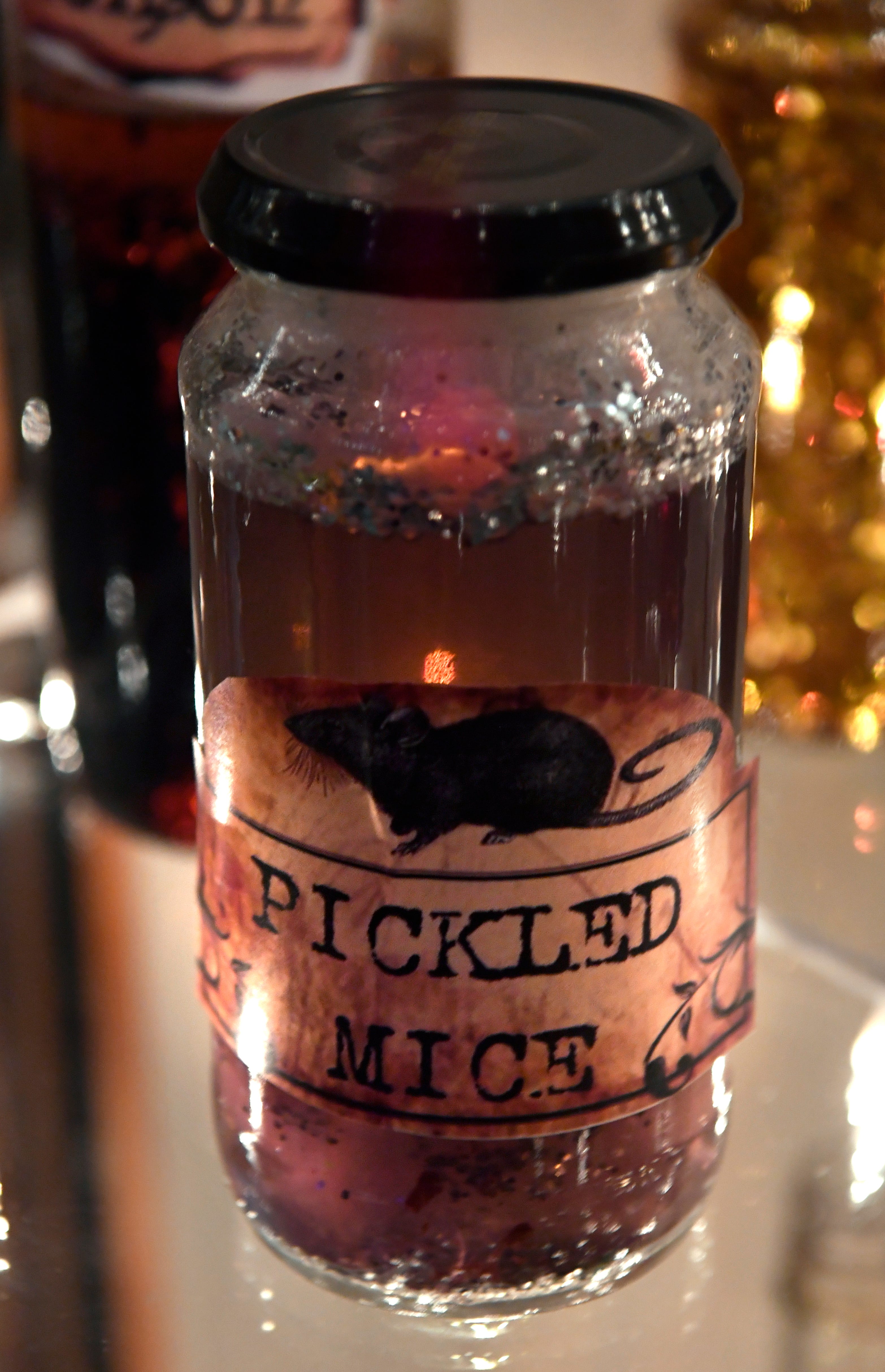 One of several jars of make-believe potion ingredients inside the <a href='http://www.movierental.com/link/potter'>Harry Potter</a> room in the Abilene Public Library's main branch.