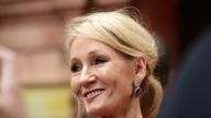 JK Rowling arriving for the opening gala performance of <a href='http://www.movierental.com/link/potter'>Harry Potter</a> and The Cursed Child, at the Palace Theatre in London.