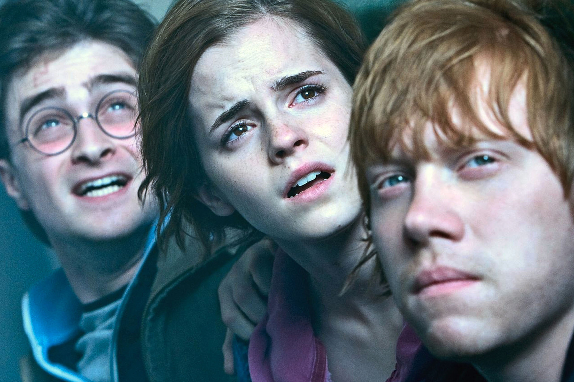 Daniel Radcliffe, Emma Watson and Rupert Grint in 2010's <a href='http://www.movierental.com/link/potter'>Harry Potter</a> and the Deathly Hallows: Part 1. The book and film franchise may be repurposed as a series on HBO Max.