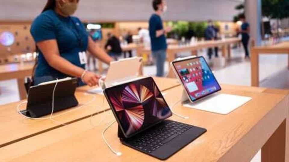 File Photo: New iPad Pros are displayed at an Apple Store