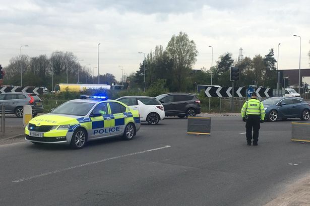 The A5 was closed by police following the incident so the lorry could be safely removed from the scene